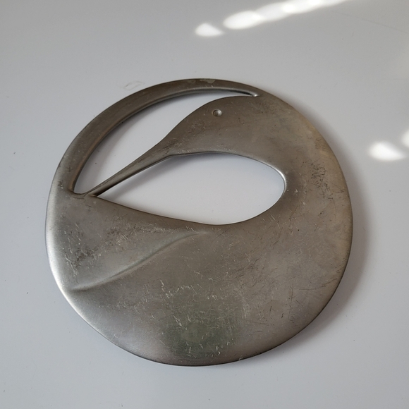 Vintage Ken Kantro Design Pewter Trivet Loon Bird - Picture 2 of 14
